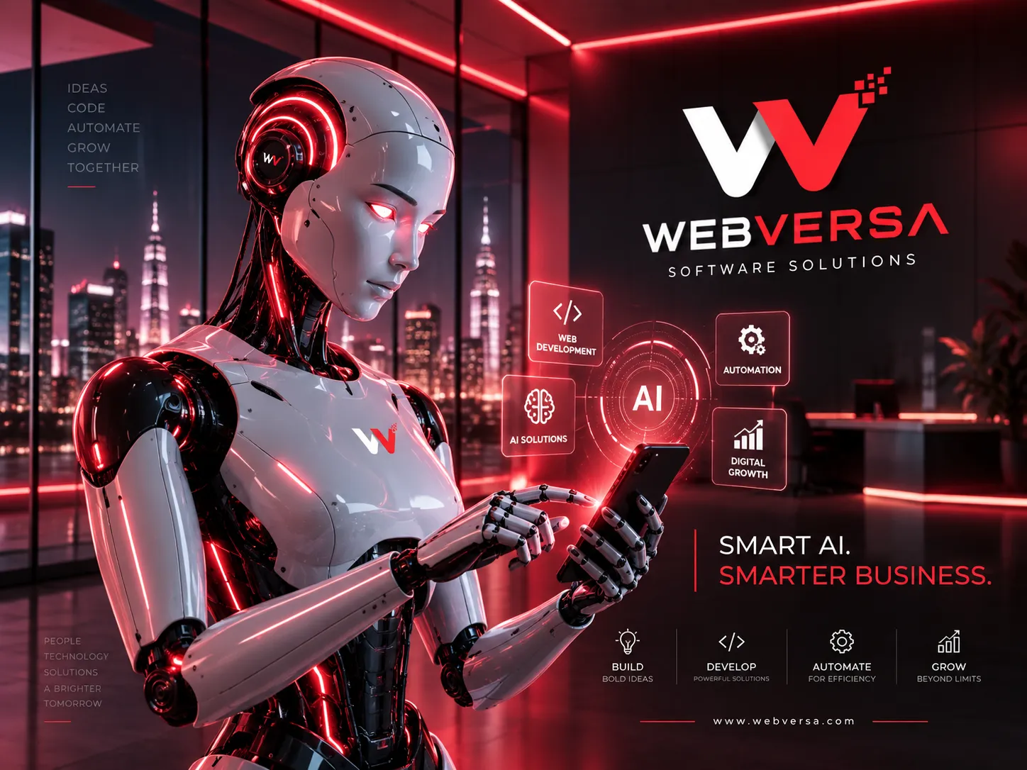 Webversa team working in a modern computer lab